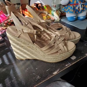 Coach wedges size 7. Tan color